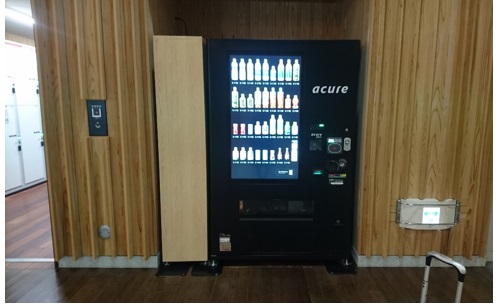 タッチパネルの自動販売機