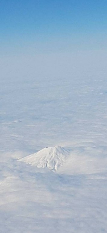 飛行機から見えたよ